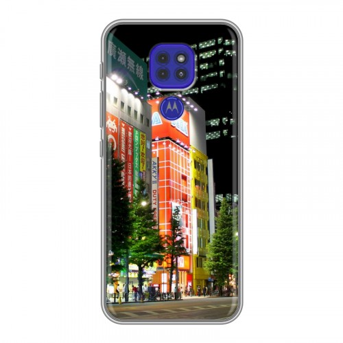 Дизайнерский силиконовый чехол для Motorola Moto G9 Play Токио
