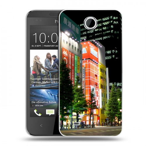 Дизайнерский пластиковый чехол для HTC Desire 300 Токио