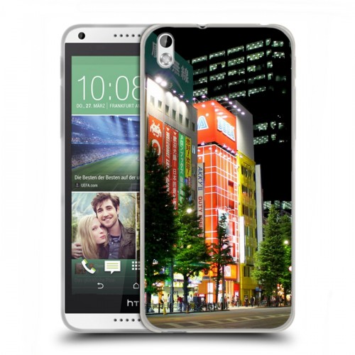 Дизайнерский пластиковый чехол для HTC Desire 816 Токио