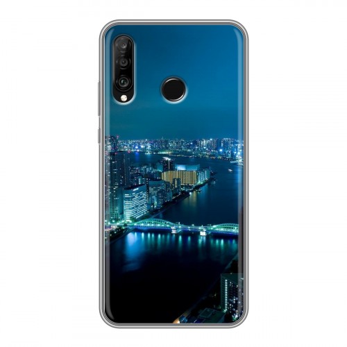 Дизайнерский силиконовый чехол для Huawei P30 Lite Токио