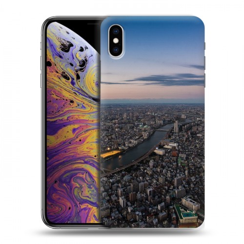 Дизайнерский силиконовый чехол для Iphone Xs Max Токио