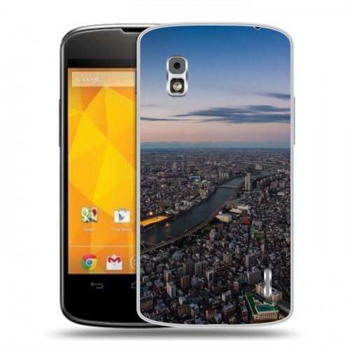 Дизайнерский пластиковый чехол для LG Google Nexus 4 Токио