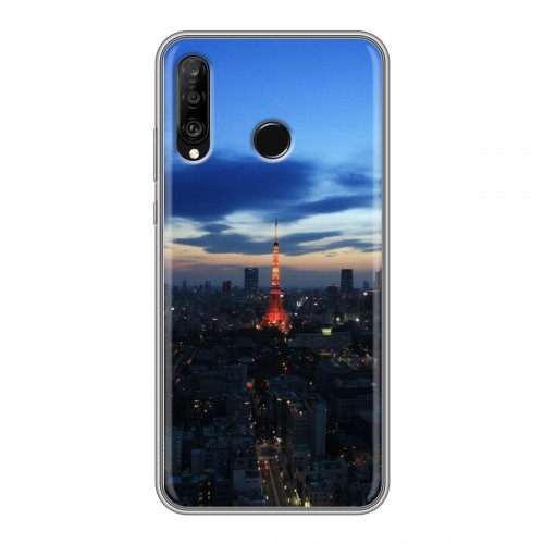 Дизайнерский силиконовый чехол для Huawei P30 Lite Токио