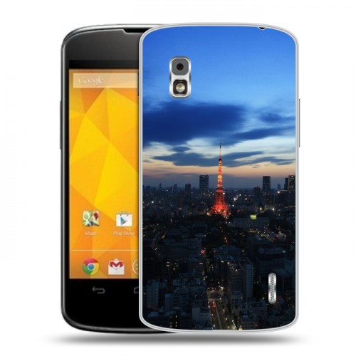 Дизайнерский пластиковый чехол для LG Google Nexus 4 Токио