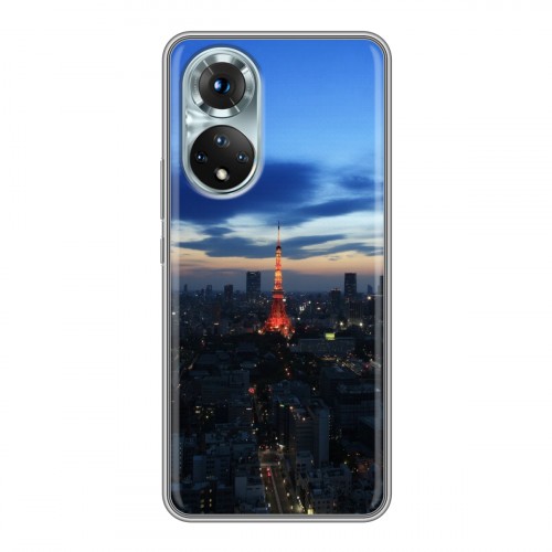 Дизайнерский силиконовый с усиленными углами чехол для Huawei Honor 50 Токио