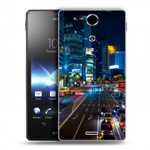 Дизайнерский пластиковый чехол для Sony Xperia TX Токио