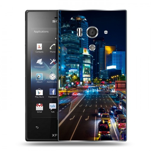 Дизайнерский пластиковый чехол для Sony Xperia acro S Токио