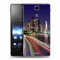 Дизайнерский пластиковый чехол для Sony Xperia TX Токио