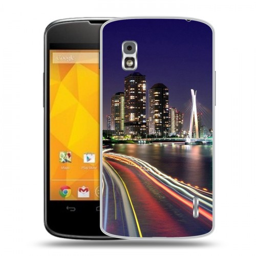 Дизайнерский пластиковый чехол для LG Google Nexus 4 Токио