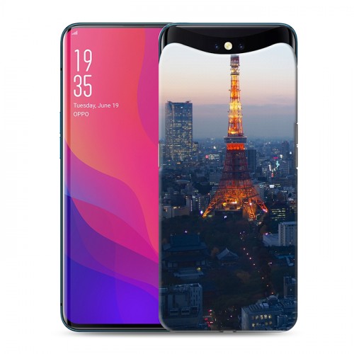 Дизайнерский силиконовый чехол для OPPO Find X Токио