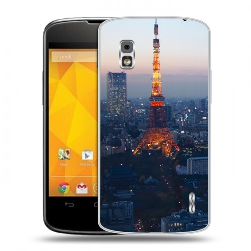 Дизайнерский пластиковый чехол для LG Google Nexus 4 Токио