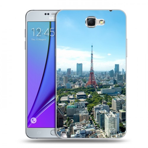 Дизайнерский пластиковый чехол для Samsung Galaxy Note 2 Токио
