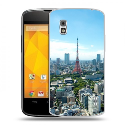 Дизайнерский пластиковый чехол для LG Google Nexus 4 Токио