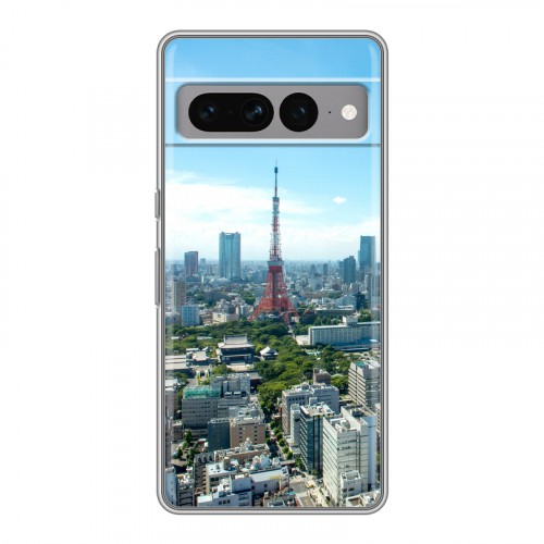 Дизайнерский силиконовый с усиленными углами чехол для Google Pixel 7 Pro Токио
