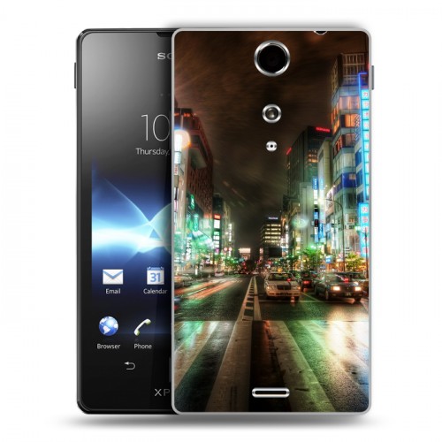 Дизайнерский пластиковый чехол для Sony Xperia TX Токио