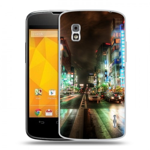 Дизайнерский пластиковый чехол для LG Google Nexus 4 Токио