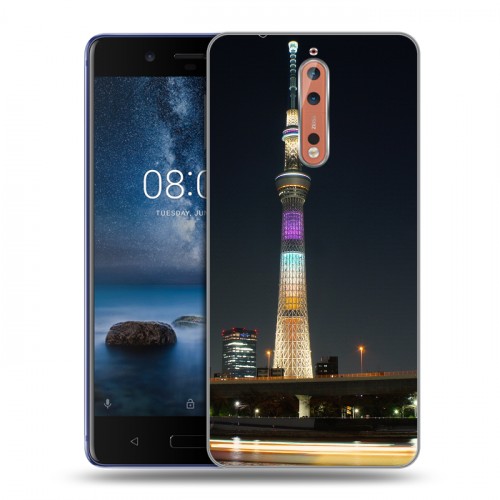 Дизайнерский пластиковый чехол для Nokia 8 Токио