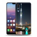 Дизайнерский силиконовый с усиленными углами чехол для Huawei P20 Pro Токио