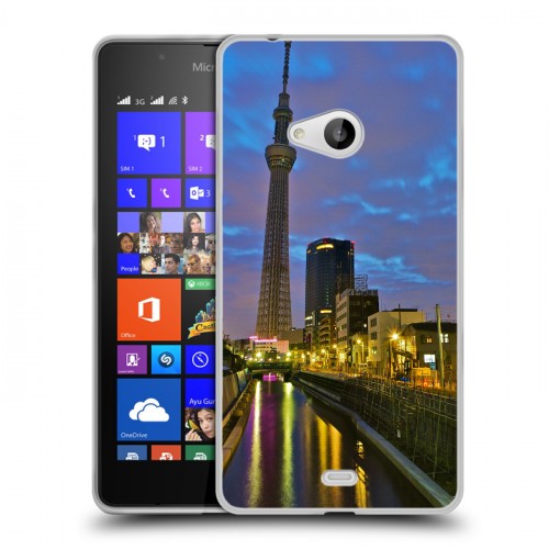 Дизайнерский пластиковый чехол для Microsoft Lumia 540 Токио