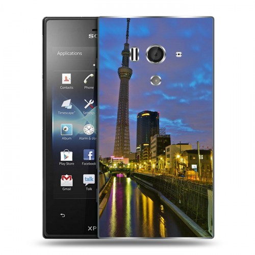 Дизайнерский пластиковый чехол для Sony Xperia acro S Токио