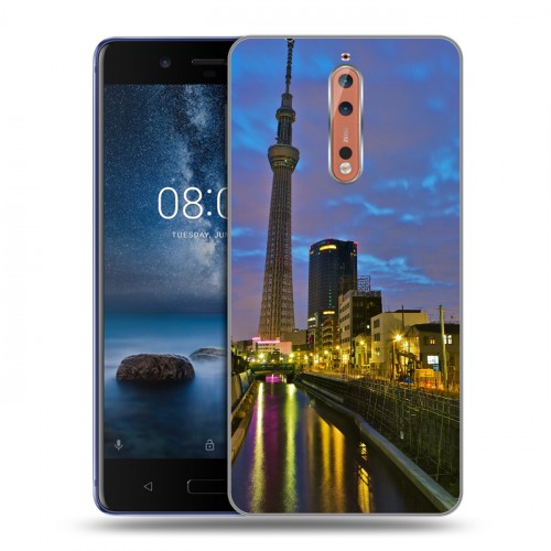 Дизайнерский пластиковый чехол для Nokia 8 Токио