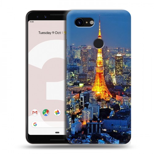 Дизайнерский пластиковый чехол для Google Pixel 3 Токио