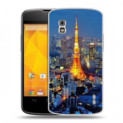 Дизайнерский пластиковый чехол для LG Google Nexus 4 Токио