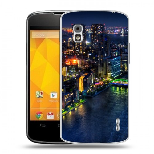 Дизайнерский пластиковый чехол для LG Google Nexus 4 Токио