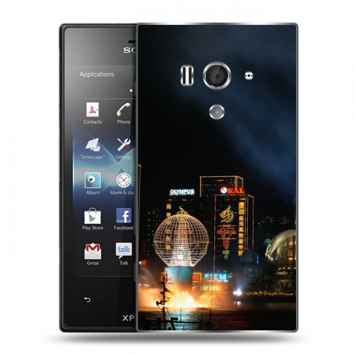 Дизайнерский пластиковый чехол для Sony Xperia acro S Токио