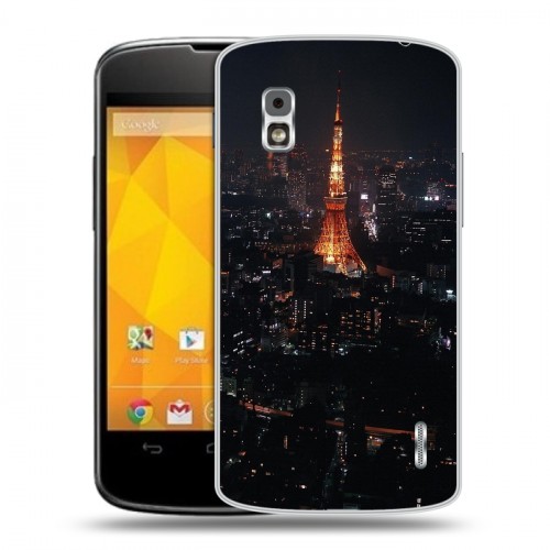 Дизайнерский пластиковый чехол для LG Google Nexus 4 Токио