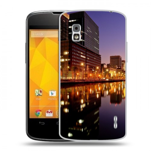 Дизайнерский пластиковый чехол для LG Google Nexus 4 Токио