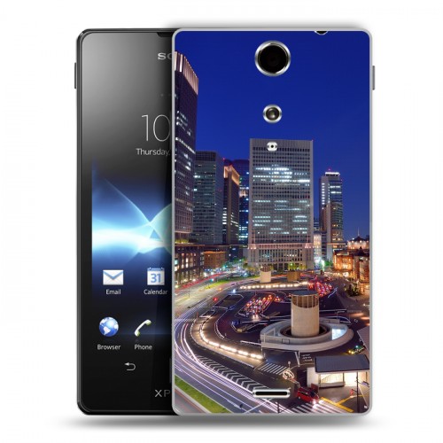 Дизайнерский пластиковый чехол для Sony Xperia TX Токио