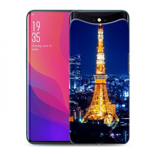 Дизайнерский силиконовый чехол для OPPO Find X Токио