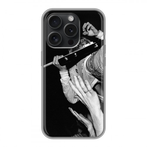 Дизайнерский силиконовый чехол для Iphone 15 Pro nirvana