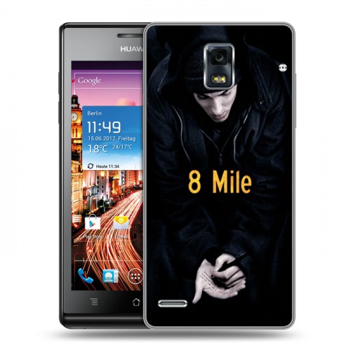 Дизайнерский пластиковый чехол для Huawei Ascend P1 Eminem