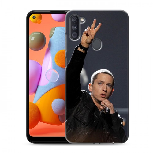 Дизайнерский силиконовый с усиленными углами чехол для Samsung Galaxy A11 Eminem