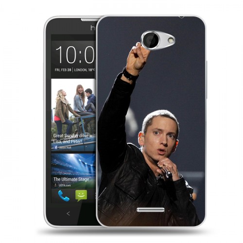 Дизайнерский пластиковый чехол для HTC Desire 516 Eminem