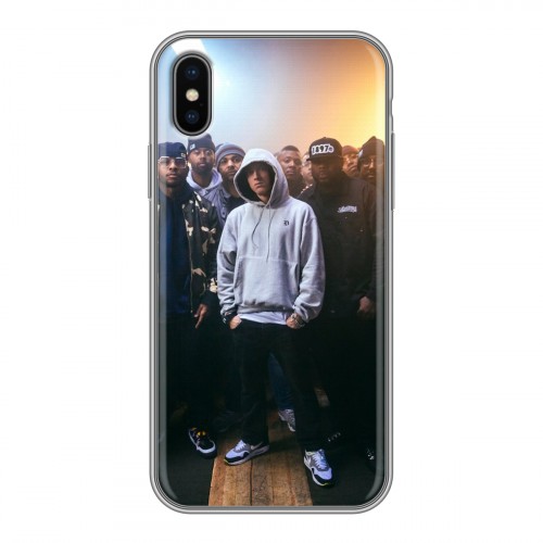 Дизайнерский силиконовый чехол для Iphone x10 Eminem