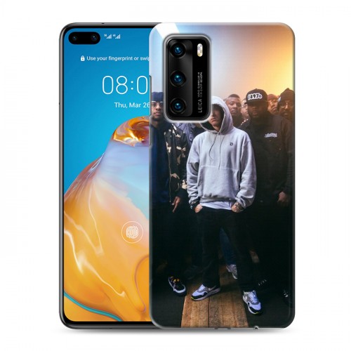 Дизайнерский силиконовый с усиленными углами чехол для Huawei P40 Eminem