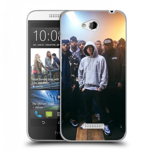 Дизайнерский пластиковый чехол для HTC Desire 616 Eminem