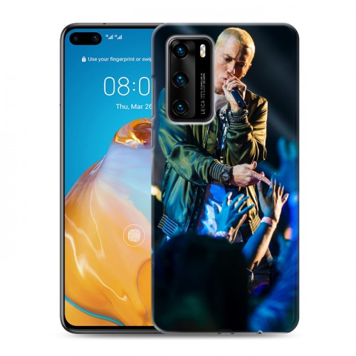 Дизайнерский силиконовый с усиленными углами чехол для Huawei P40 Eminem