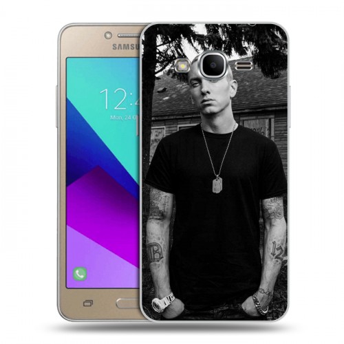 Дизайнерский силиконовый с усиленными углами чехол для Samsung Galaxy J2 Prime Eminem
