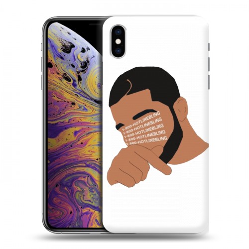 Дизайнерский силиконовый чехол для Iphone Xs Max drake