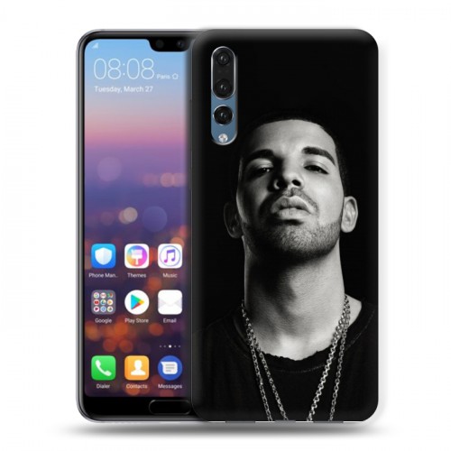 Дизайнерский силиконовый с усиленными углами чехол для Huawei P20 Pro drake