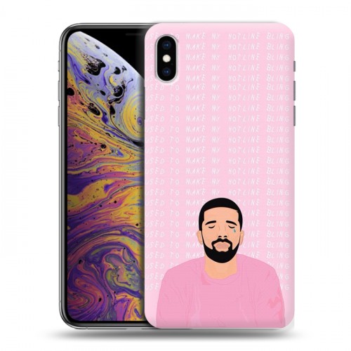 Дизайнерский силиконовый чехол для Iphone Xs Max drake