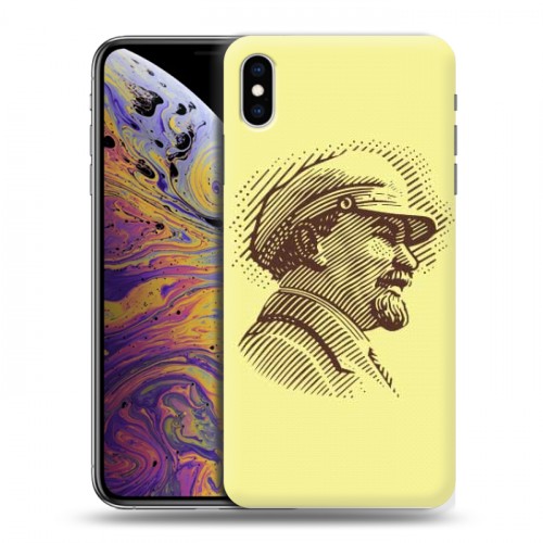 Дизайнерский силиконовый чехол для Iphone Xs Max ленин