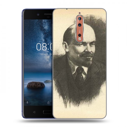 Дизайнерский пластиковый чехол для Nokia 8 ленин