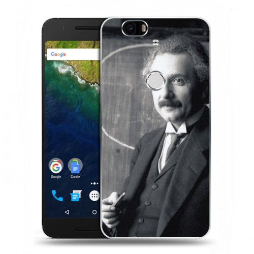 Дизайнерский силиконовый чехол для Google Huawei Nexus 6P Альберт Эйнштейн