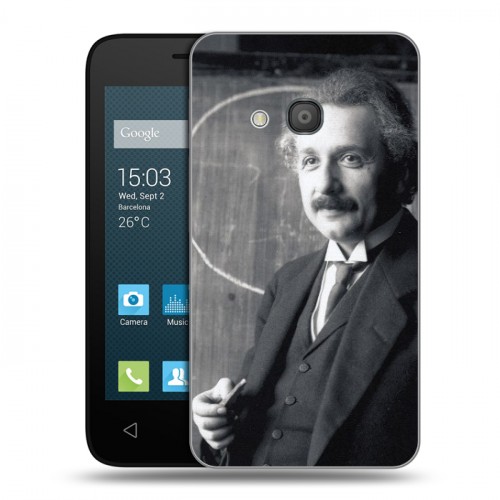 Дизайнерский силиконовый чехол для Alcatel One Touch Pixi 4 (4) Альберт Эйнштейн