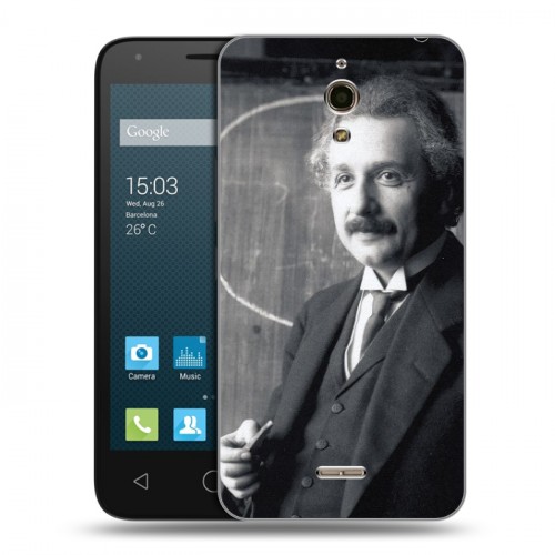 Дизайнерский силиконовый чехол для Alcatel One Touch Pixi 4 (6) Альберт Эйнштейн
